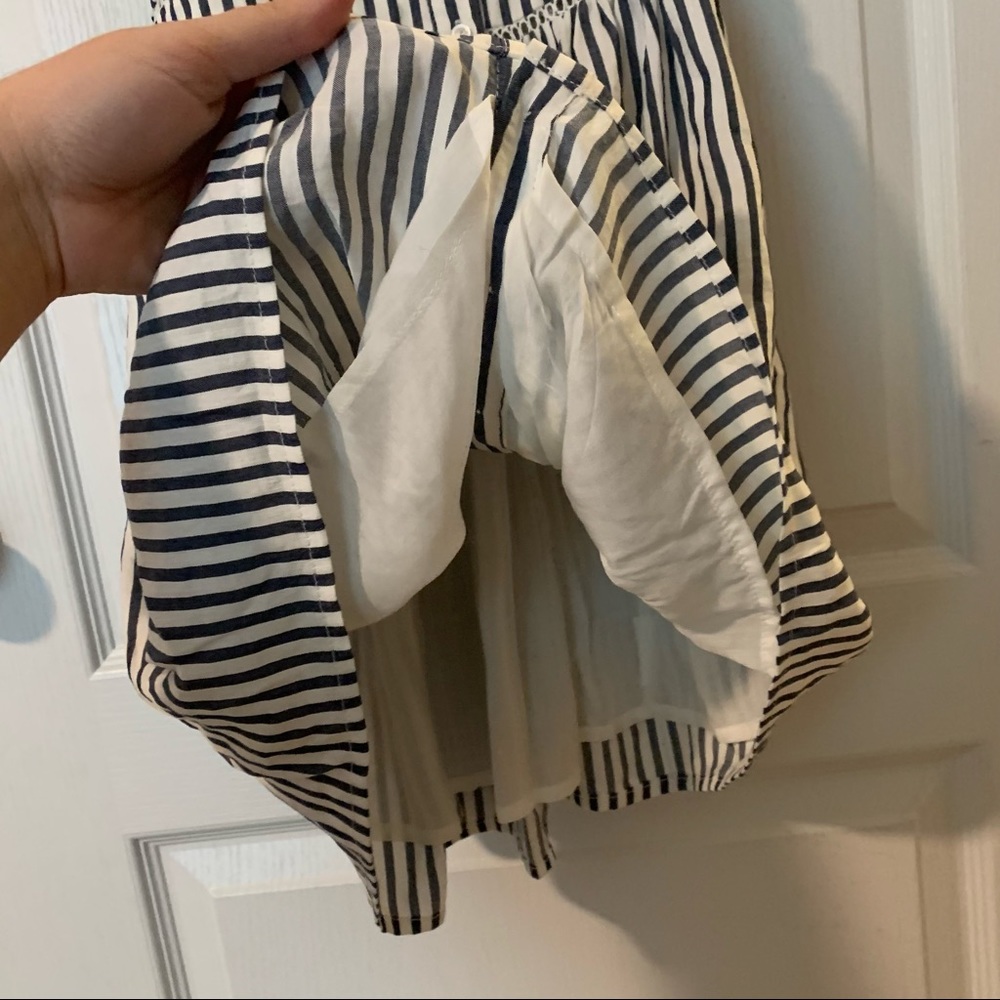 H&M Pinstripe Sundress With Flutter Sleeves - image 5